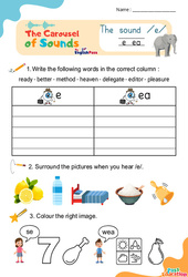 Vidéo interactive /e/ e ea - Carousel of Sounds - Vidéo interactive + - Fiches + Poster : 3eme Maternelle, [Primaire]