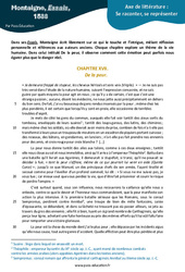 Montaigne, Essais - Littérature : 3eme Secondaire - PDF à imprimer