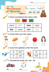 Vidéo interactive /ea(r)/ air ear are - Carousel of Sounds - Vidéo interactive + - Fiches + Poster : 3eme Maternelle, [Primaire]