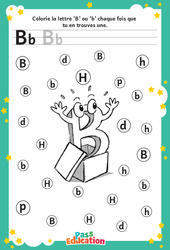 Lettre B - Discrimination visuelle : 2eme, 3eme Maternelle - Cycle Fondamental - PDF à imprimer