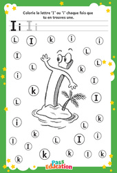 Lettre I - Discrimination visuelle : 2eme, 3eme Maternelle - Cycle Fondamental - PDF à imprimer