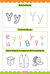 Lettre Y - Apprendre à écrire les lettres -  Maternelle : 2eme, 3eme Maternelle - Cycle Fondamental - PDF à imprimer