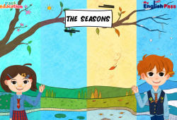 Vidéo interactive Seasons - Vidéo interactive - Apprends l’anglais avec Kelly and James : 3eme Maternelle, [Primaire]