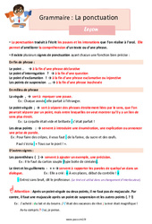 La ponctuation - Cours, Leçon : 5eme Primaire - PDF à imprimer