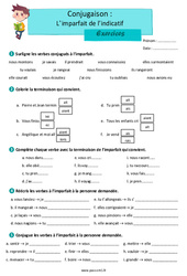 L’imparfait de l’indicatif - Exercices avec les corrigés : 4eme Primaire - PDF à imprimer
