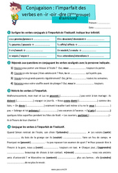 Imparfait des verbes en - ir, - oir et - dre (3e groupe) - Exercices avec les corrigés : 2eme Primaire - PDF à imprimer