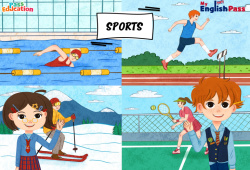 Jeux en ligne : Sports - Vidéo interactive - Apprends l’anglais avec Kelly and James : 3eme Maternelle, [Primaire]