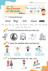 Vidéo interactive /oy/ oy oi - Carousel of Sounds - Vidéo interactive + - Fiches + Poster : 3eme Maternelle, [Primaire]