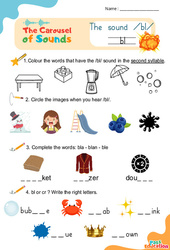 Vidéo interactive /bl/ bl - Carousel of Sounds - Vidéo interactive + - Fiches + Poster : 3eme Maternelle, [Primaire]