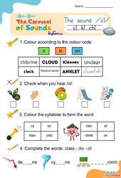 Vidéo interactive /cl/ cl kl chl - Carousel of Sounds - Vidéo interactive + - Fiches + Poster : 3eme Maternelle, [Primaire]