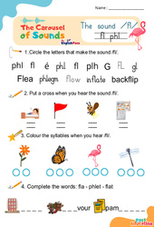 Vidéo interactive /fl/ fl phl - Carousel of Sounds - Vidéo interactive + - Fiches + Poster : 3eme Maternelle, [Primaire]
