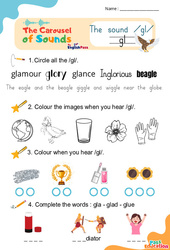 Vidéo interactive /gl/ gl - Carousel of Sounds - Vidéo interactive + - Fiches + Poster : 3eme Maternelle, [Primaire]