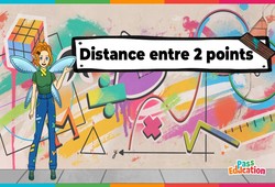 Distance entre 2 points - Vidéo pédagogique - La Fée des Maths : 1ere, 2eme, 3eme Secondaire