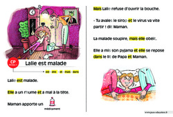 Lalie est malade - Lecture interactive  -  Luminéo - Niveau 1 : 1ere Primaire