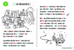 Quel désordre ! - Lecture interactive  -  Luminéo - Niveau 2 : 1ere Primaire