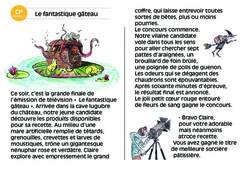 Le fantastique gâteau - Lecture interactive  -  Luminéo - Niveau 3 : 1ere Primaire