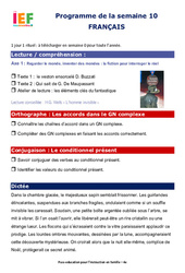 IEF Instruction En Famille, École à la maison pour la Semaine 10 - école à la maison IEF - Fiches  : 2eme Secondaire