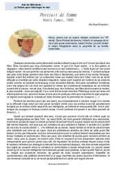 Portrait de femme (Henry James) - Littérature : 2eme Secondaire - PDF à imprimer