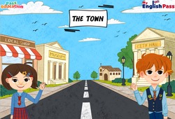 The town - Vocabulaire - Vidéo interactive - Apprends l’anglais avec Kelly and James : Primaire - Cycle Fondamental