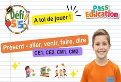 Le présent de l’indicatif des verbes aller, venir, faire et dire - Exercices en vidéo - Défi 5/5 : 2eme, 3eme, 4eme, 5eme Primaire