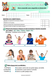 Vivre ensemble avec empathie et fraternité - Examen Evaluation - EMC : 2eme Primaire - PDF à imprimer