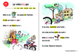 Le vélo rouge - Lecture interactive  -  Luminéo - Niveau 1 : 1ere Primaire