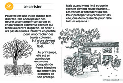 Le cerisier - Lecture interactive  -  Luminéo - Niveau 3 : 1ere Primaire