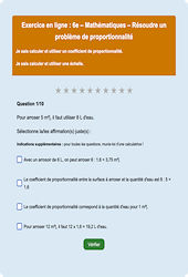 Leçon, exercice et évaluation :<br/> Résoudre un problème de proportionnalité - Fiches  - Exercice en ligne : 6eme Primaire