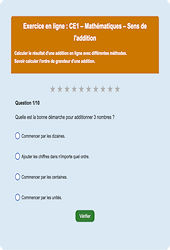 Sens de l'addition - Fiches Exercice en ligne  - Fiches Mathématiques - Calculs : 2eme Primaire