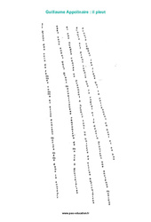 Les calligrammes - Atelier de lecture : 6eme Primaire - PDF à imprimer