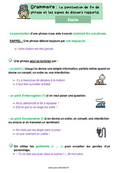 Séquence - Fiche de préparation La ponctuation - Séquence complète : 2eme Primaire - PDF à imprimer