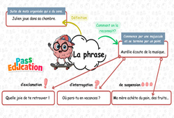 Carte mentale La phrase - Carte mentale à co - construire : 2eme Primaire - PDF à imprimer