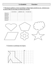 Symétrie - Exercices - Géométrie - 2 : 4eme Primaire - PDF à imprimer