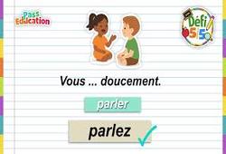 Le présent des verbes du 1er groupe - Exercices en vidéo - Défi 5/5 : 3eme Primaire