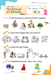 Vidéo interactive /dr/ - Carousel of Sounds - Vidéo interactive + Fiche : 3eme Maternelle, [Primaire]