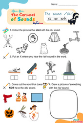 Vidéo interactive /sk/ - Carousel of Sounds - Vidéo interactive + Fiche : 3eme Maternelle, [Primaire]