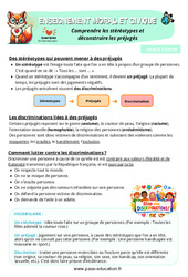 Leçon Comprendre les stéréotypes et déconstruire les préjugés - Cours, Leçon - EMC : 5eme Primaire - PDF à imprimer