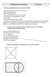 Programme de construction - Exercices - Géométrie : 4eme Primaire - PDF à imprimer