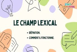 Vidéo Le champ lexical - Vidéo pédagogique : 2eme Secondaire