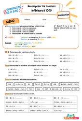 Recomposer les nombres inférieurs à 1000 - Exercices Pas à Pas : 3eme Primaire - PDF à imprimer