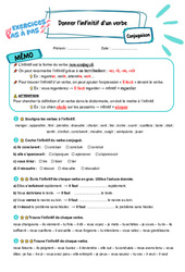 Donner l’infinitif d’un verbe - Exercices Pas à Pas : 5eme Primaire - PDF à imprimer