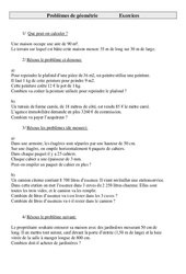Problèmes de Géométrie - 2 : 4eme Primaire - PDF à imprimer