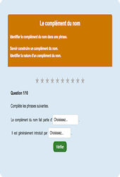 Complément du nom - Fiches Exercice en ligne  - Fiches Français - Grammaire - Étude de la langue : 4eme Primaire