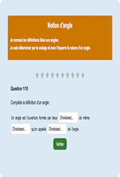 Notion d’angle - Fiches Exercice en ligne  - Fiches Mathématiques - Espace et géométrie : 6eme Primaire