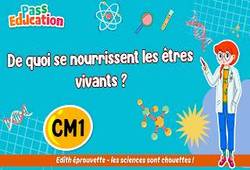 De quoi se nourrissent les êtres vivants&nbsp;? - Vidéo pédagogique - Edith Eprouvette : 4eme Primaire