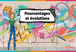 Jeux en ligne : Pourcentages et évolutions - Vidéo pédagogique - La Fée des Maths : 2eme, 3eme Secondaire