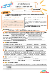Arrondir les nombres inférieurs à 1 000 000 000 - Exercices Pas à Pas : 5eme Primaire - PDF à imprimer