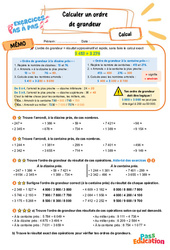 Calculer un ordre de grandeur - Exercices Pas à Pas : 5eme Primaire - PDF à imprimer