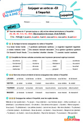 Conjuguer un verbe en - ER à l’imparfait - Exercices Pas à Pas : 3eme Primaire - PDF à imprimer