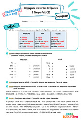 Conjuguer les verbes fréquents à l’imparfait (2) - Exercices Pas à Pas : 3eme Primaire - PDF à imprimer